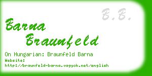 barna braunfeld business card